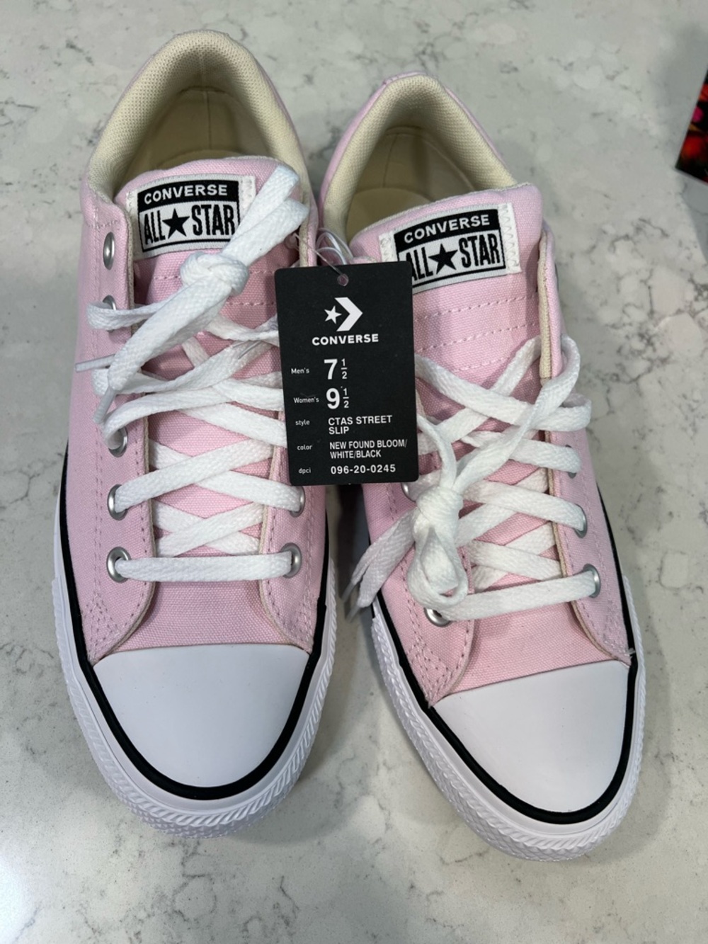 Converse Pink Low Top Canvas Sneakers with White Accents